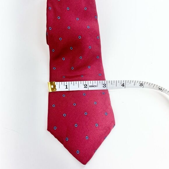 Vintage Liberty of London red skinny silk tie - Picture 6 of 6
